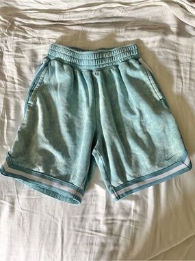 Nike turquoise stone-washed shorts, youth medium